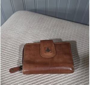 Harbour 2nd Stella Cognac Leather RFID Zip Around Wallet New